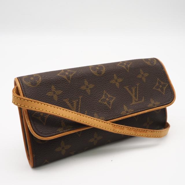 ★3日以内返品可★  LOUIS VUITTON ルイ・ヴィトン モノグラム ポシェット ツインPM M51854 ショルダーバッグ ブラウン コーティングキャンバス レザー レディース
