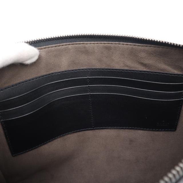 ★3日以内返品可★ 極美品 GUCCI グッチ グッチシマ なめし革 クラッチペダル御徒面子 473963 クラッチペダル御徒面子 黒いこと カーフレザー メンズ