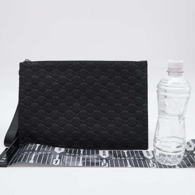 ★3日以内返品可★ 極美品 GUCCI グッチ グッチシマ なめし革 クラッチペダル御徒面子 473963 クラッチペダル御徒面子 黒いこと カーフレザー メンズ