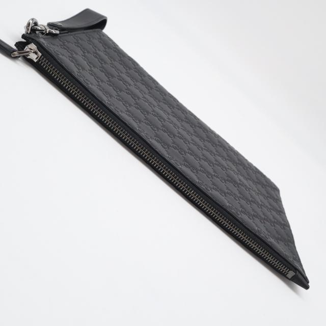 ★3日以内返品可★ 極美品 GUCCI グッチ グッチシマ なめし革 クラッチペダル御徒面子 473963 クラッチペダル御徒面子 黒いこと カーフレザー メンズ