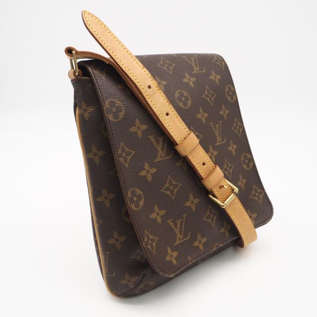 ★3日以内返品可★ LOUIS VUITTON ルイ・ヴィトン モノグラム ミュゼット サルサ ショート M51258 ショルダーバッグ ブラウン ベージュ コーティングキャンバス レザー レディース