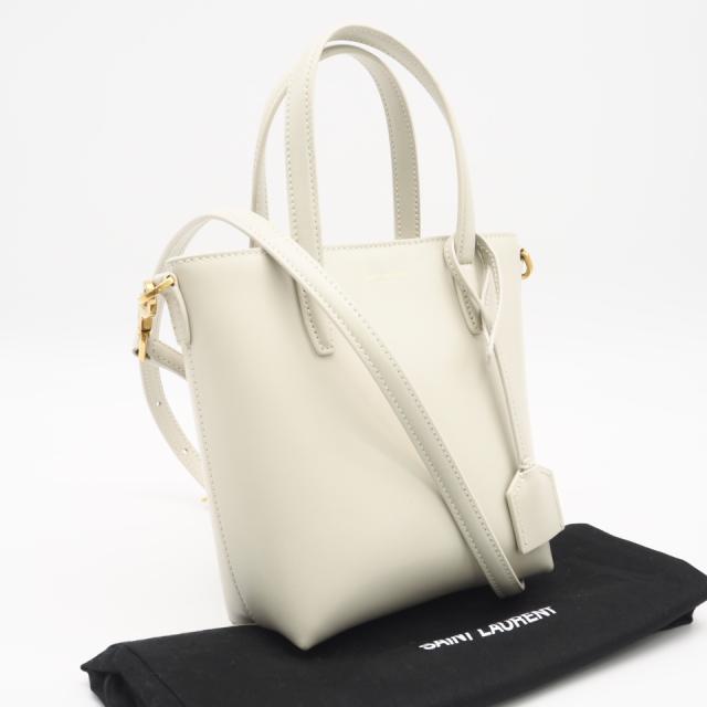 ★3日以内返品可★ 美品 SAINT LAURENT PARIS サンローランパリ ラムスキン ミニトイショッピング ショルダーバッグ 773995 2wayハンドバッグ ベージュ ラムスキン レディース