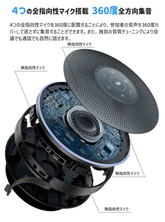 メカニカル 3台同じ 在宅等で便利！EMEET スピーカー マイク Bluetooth対応