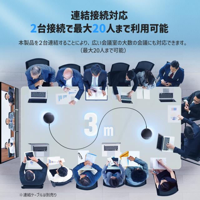 【大特価セール！ 15%OFFクーポン配布中 EMEET公認販売店 2年保証】 EMEET M3 ワイヤレス Bluetooth スピーカーフォン 会議用 マイクスピーカー オンライン会議 360度全方向集音 LED指示 ノイズキャンセリング テレワーク 在宅 会議用システム ウェブ会議 ZOOM SKYPE_6