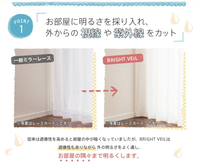 ローマンシェード シェードカーテン レース シングル 送料無料 省エネ 採光 レースシェード 「ブライトベール」 幅141-190cm 丈161-200cm_5
