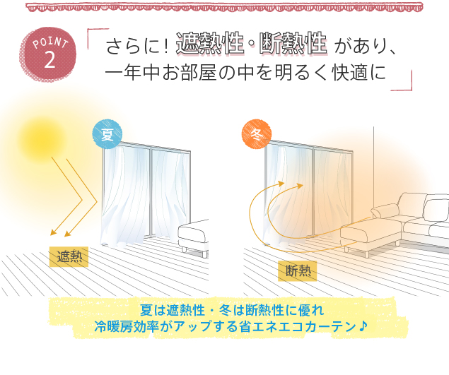 カーテン レースカーテン オーダー 断熱カーテン 省エネ 遮熱 断熱 透けにくい 採光 明るい 「ブライトベール」 幅101-200cm 丈251-270cm_9
