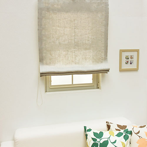 ローマンシェード シングル／幅141〜190cm×丈201〜240cm／エレガントなストライプ柄 防炎UVカットミラーレースローマンシェード「リーニュ」 ローマンシェード シェードカーテン 遮光 防炎 シングル 全48色 無地 1