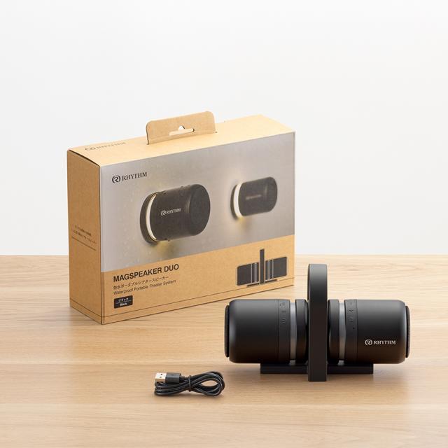 選べる2色 リズム ポータブル スピーカー Bluetooth 高音質 防水 IP67 LED ナイトライト マグネット MAGSPEAKER DUO 9YYA30RH_16
