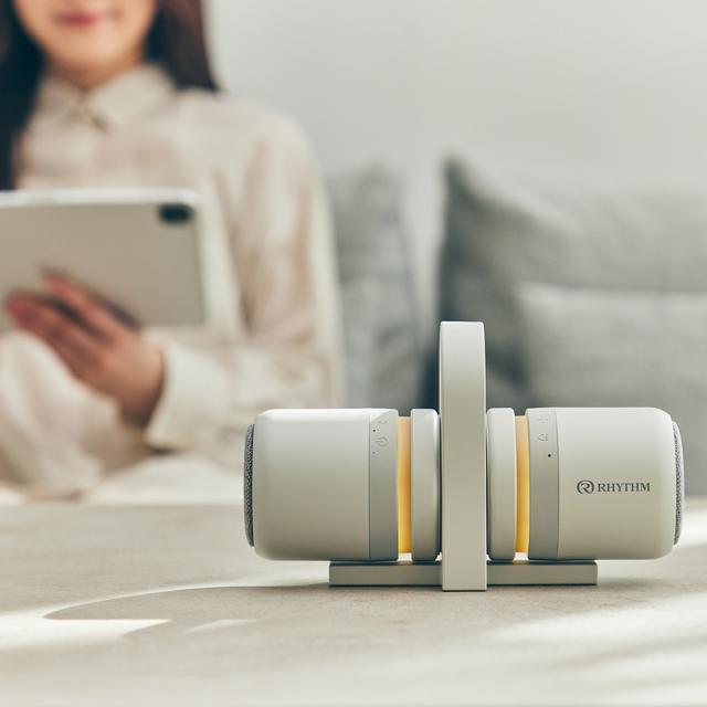 選べる2色 リズム ポータブル スピーカー Bluetooth 高音質 防水 IP67 LED ナイトライト マグネット MAGSPEAKER DUO 9YYA30RH_1