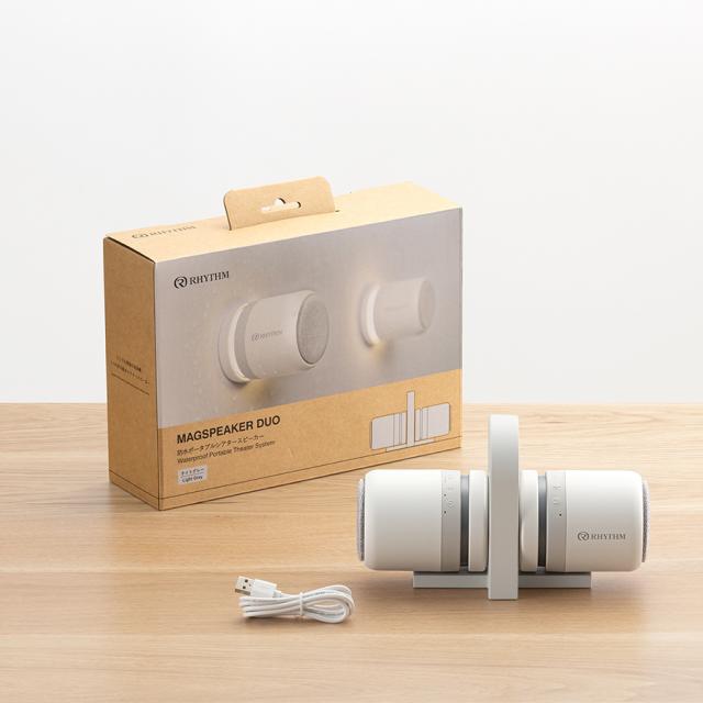 選べる2色 リズム ポータブル スピーカー Bluetooth 高音質 防水 IP67 LED ナイトライト マグネット MAGSPEAKER DUO 9YYA30RH_14