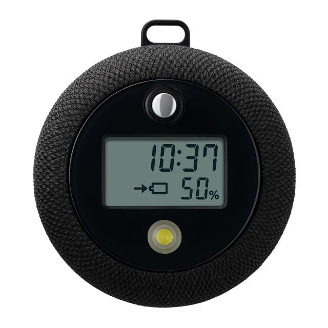リズム クランクスピーカー 手回し充電 ワイヤレススピーカー 防災用ラジオ 大容量モバイルバッテリー 懐中電灯 デジタル時計 ブラック 9YYA50RH02_6