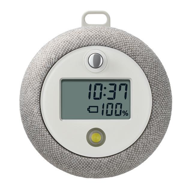リズム クランクスピーカー 手回し充電 ワイヤレススピーカー 防災用ラジオ モバイルバッテリー 懐中電灯 デジタル時計 ライトグレー 9YYA50RH08_6