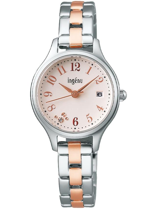 アルバ アンジェーヌ Happy Seven ハッピーセブン AHJK463 レディース 腕時計 電池式 ピンクダイヤル メタルベルト アラビア数字_1