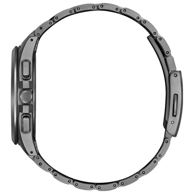 シチズン アテッサ ブラックチタンシリーズ クロノグラフ ワールドタイム搭載モデル AT8044-56E メンズ 腕時計 ソーラー 電波_5