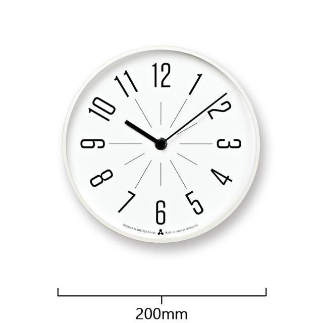 タカタレムノス 掛け時計 カーサ ジジ クオーツ 電池式 掛置兼用 ホワイト AWATSUJI design AWA13-03WH_2
