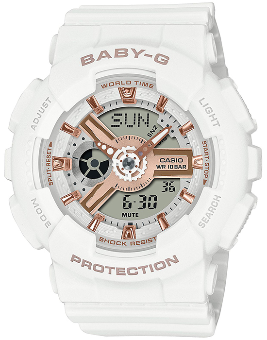 BABY-G BA-110シリーズ G-SHOCKインスパイア BA-110XRG-7AJF レディース 腕時計 電池式 アナデジ ホワイト 国内正規品 カシオ_1