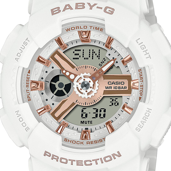 BABY-G BA-110シリーズ G-SHOCKインスパイア BA-110XRG-7AJF レディース 腕時計 電池式 アナデジ ホワイト 国内正規品 カシオ_2