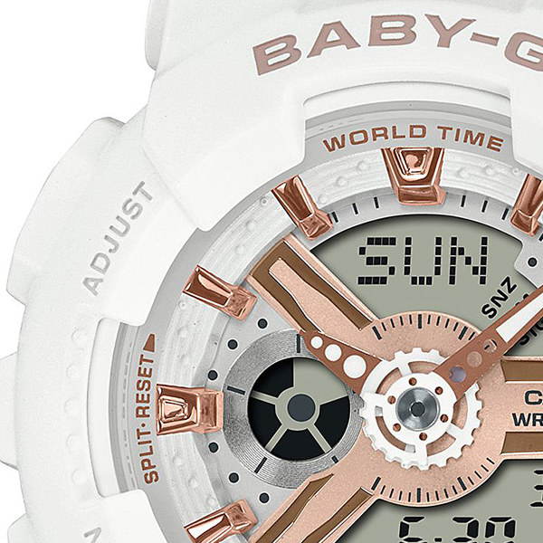 BABY-G BA-110シリーズ G-SHOCKインスパイア BA-110XRG-7AJF レディース 腕時計 電池式 アナデジ ホワイト 国内正規品 カシオ_3