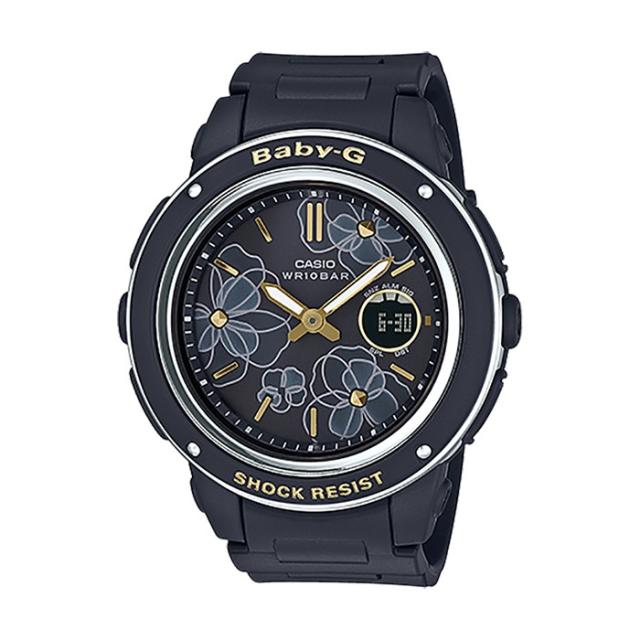 BABY-G BGA-150FL-1AJF カシオ レディース 腕時計 アナデジ ブラック ウレタン Floral Dial 国内正規品_1