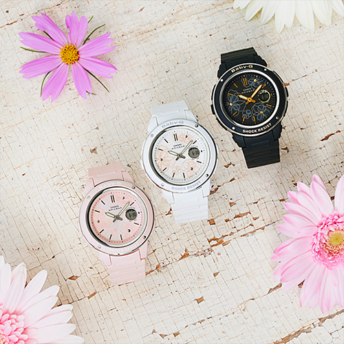 BABY-G BGA-150FL-1AJF カシオ レディース 腕時計 アナデジ ブラック ウレタン Floral Dial 国内正規品_2