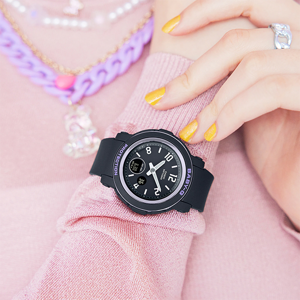 BABY-G BGA-290 ホログラムインデックス BGA-290DR-1AJF レディース 腕時計 電池式 アナログ デジタル ブラック 国内正規品 カシオ_5