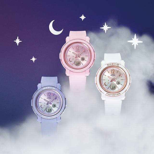 BABY-G ムーン&スター 夜空に輝く月と星 BGA-290DS-7AJF レディース 腕時計 アナデジ ホワイト 国内正規品 カシオ_7