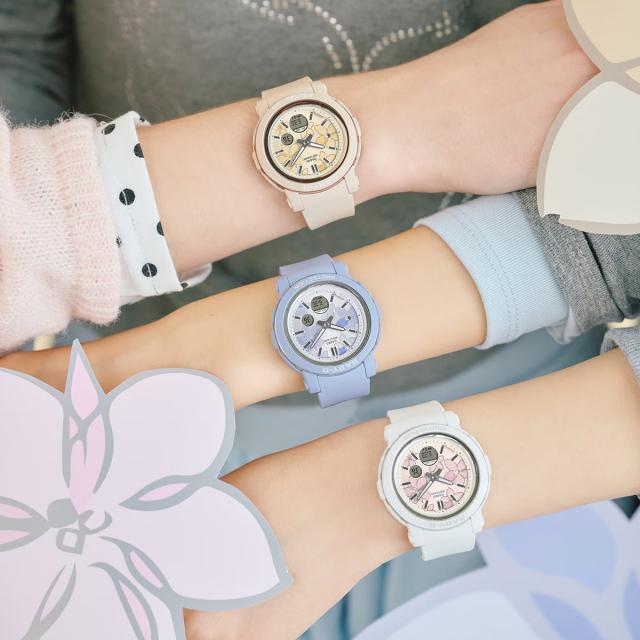 BABY-G ネクストエレガントフラワー 花柄ダイヤル BGA-290FL-4AJF レディース 腕時計 電池式 アナデジ 樹脂バンド ベージュ 国内正規品 カシオ_8