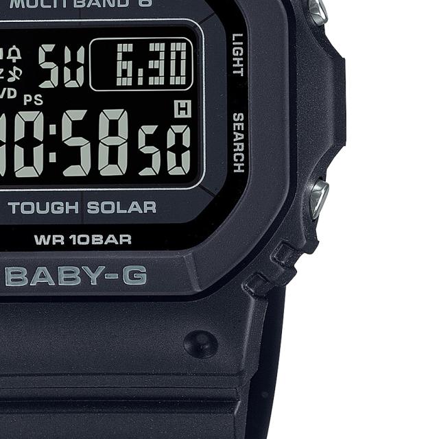 BABY-G 小型 スリム スクエア BGD-5650-1CJF レディース 腕時計 電波ソーラー デジタル ブラック 反転液晶 国内正規品 カシオ_4