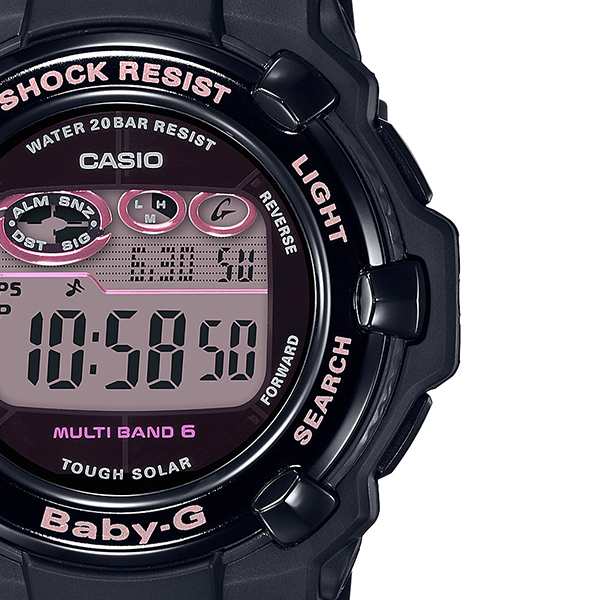 M3025/514♠ベビージー 電波ソーラー 腕時計 レディース ブラック