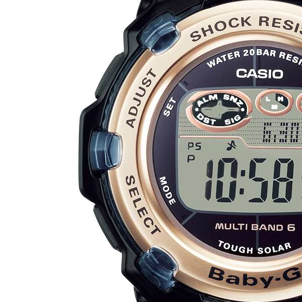 BABY-G 電波ソーラー レディース 腕時計 デジタル ブラック BGR-3003U ...