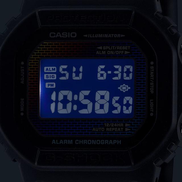 G-SHOCK レインボー ブリック ウォール DW-5600RW-1JF メンズ 腕時計 電池式 デジタル スクエア 樹脂バンド 反転液晶 国内正規品 カシオ_5
