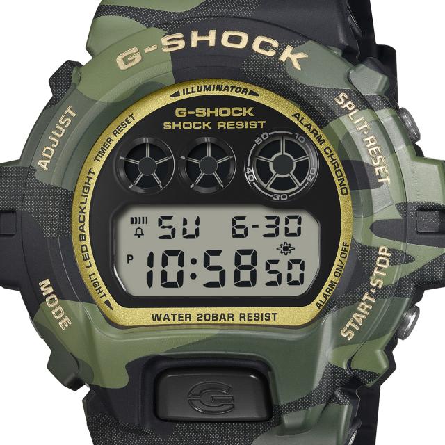 6月19日発売/予約 G-SHOCK ボールドカモシリーズ カモフラージュ &amp; ゴールド DW-6900CMG-3JF メンズ 腕時計 電池式 デジタル 国内正規品 カシオ_2