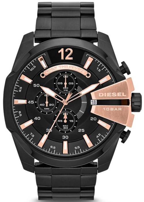DIESEL ディーゼル MEGA CHIEF メガチーフ DZ4309 メンズ 腕時計 クオーツ 電池式 アナログ メタルベルト ブラック 国内正規品_1