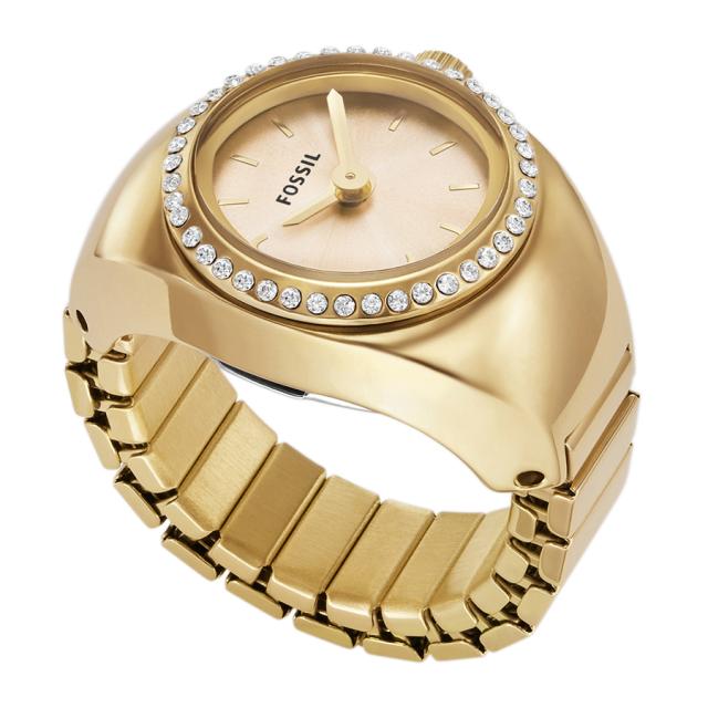 FOSSIL フォッシル ウォッチリング ES5319 レディース 時辰儀 石英 乾電池式 アナログ ラウンド ゴールド 水晶 国内定まり品 指環