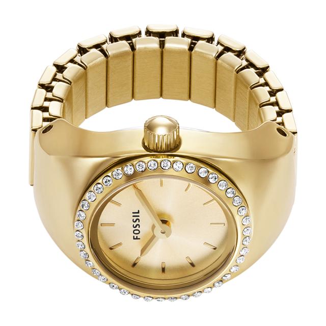 FOSSIL フォッシル ウォッチリング ES5319 レディース 時辰儀 石英 乾電池式 アナログ ラウンド ゴールド 水晶 国内定まり品 指環