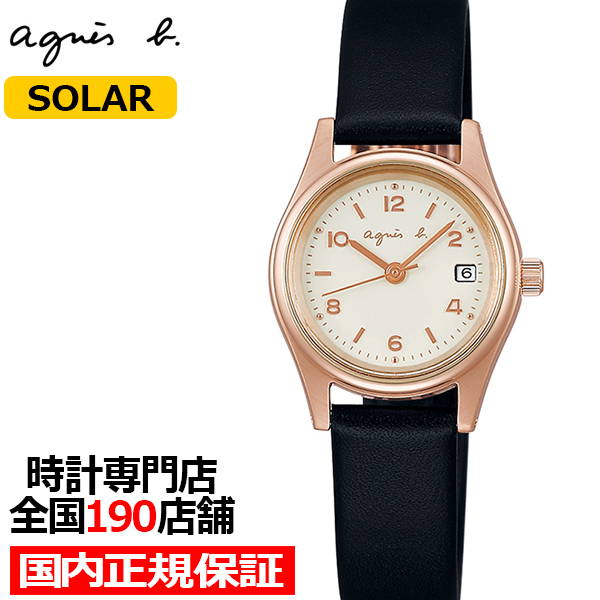 agnes b. アニエスベー Cinema Homage シネマ オマージュ FCSD988 レディース 腕時計 ソーラー ブラック 革ベルト 国内正規品 セイコーの通販は