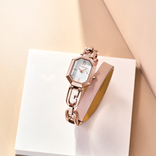 FURLA フルラ OCTAGONAL オクタゴナル ダブルトゥール FL-WW00044005L3 レディース 腕時計 クオーツ 電池式 革ベルト ピンク_8