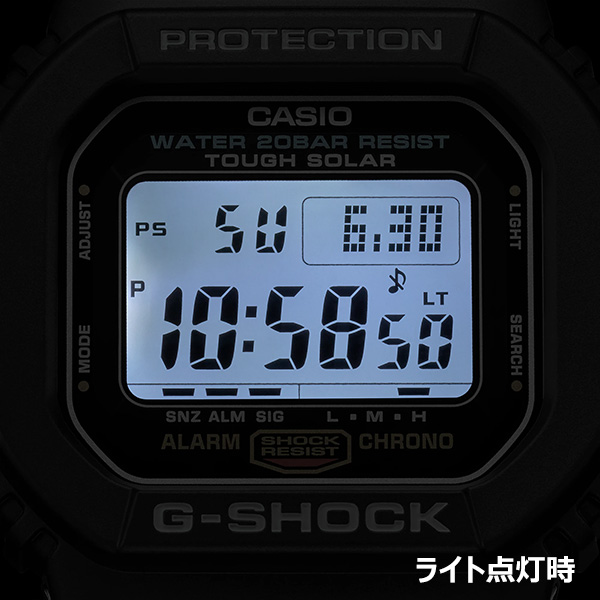G-SHOCK 5600シリーズ G-5600UE-1JF メンズ 腕時計 ソーラー デジタル 樹脂バンド ブラック 国内正規品 カシオ_7