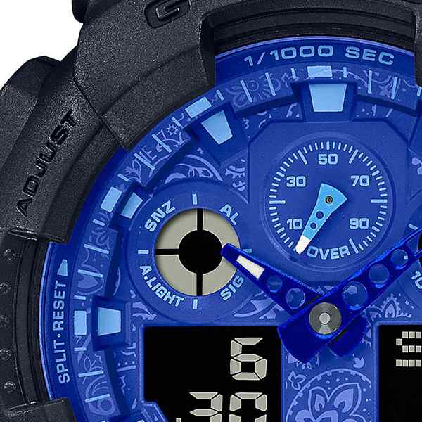 G-SHOCK Gショック BLUE PAISLEY ブルーペイズリー GA-100BP-1AJF メンズ 腕時計 電池式 アナログ デジタル  樹脂バンド 国内正規品 カシ｜au PAY マーケット