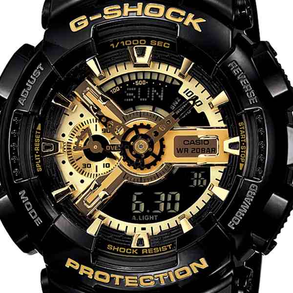 G-SHOCK ブラック×ゴールドシリーズ GA-110GB-1AJF メンズ 腕時計 電池 ...