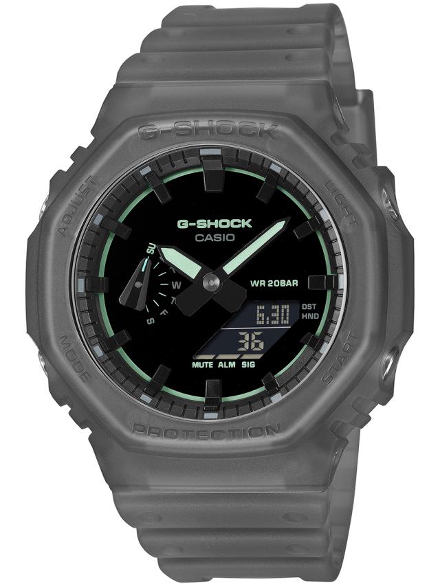 G-SHOCK スモークライト クリーンサーフェスダイヤル GA-2100K-1AJF メンズ 腕時計 電池式 オクタゴン 反転液晶 ブラック 国内正規品 カシオ_1