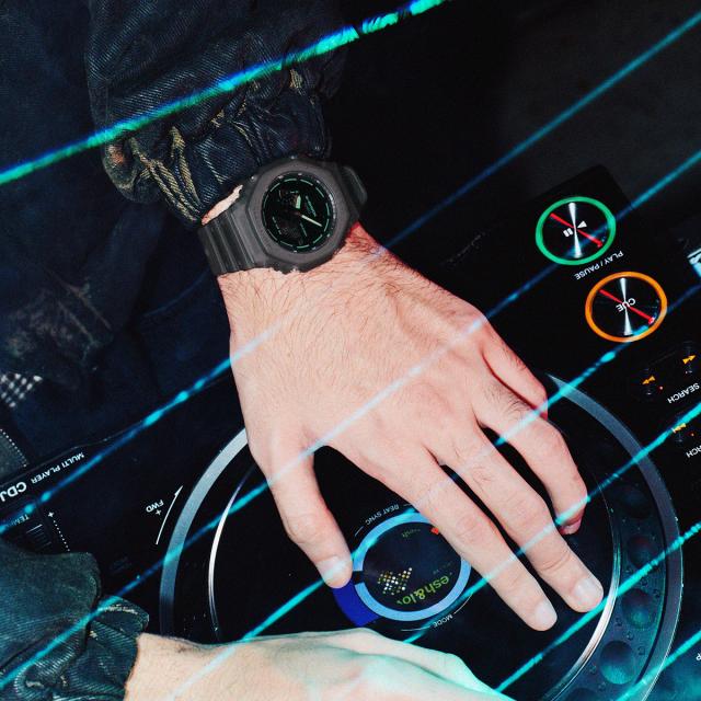G-SHOCK スモークライト クリーンサーフェスダイヤル GA-2100K-1AJF メンズ 腕時計 電池式 オクタゴン 反転液晶 ブラック 国内正規品 カシオ_12