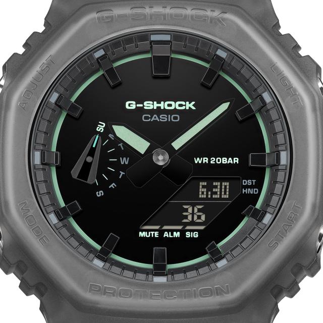 G-SHOCK スモークライト クリーンサーフェスダイヤル GA-2100K-1AJF メンズ 腕時計 電池式 オクタゴン 反転液晶 ブラック 国内正規品 カシオ_2