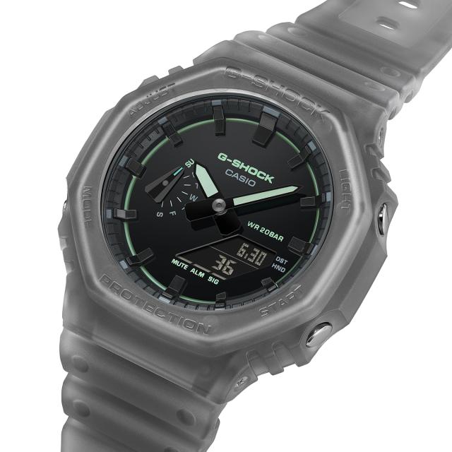 G-SHOCK スモークライト クリーンサーフェスダイヤル GA-2100K-1AJF メンズ 腕時計 電池式 オクタゴン 反転液晶 ブラック 国内正規品 カシオ_5