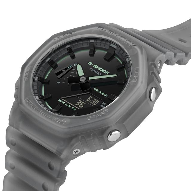 G-SHOCK スモークライト クリーンサーフェスダイヤル GA-2100K-1AJF メンズ 腕時計 電池式 オクタゴン 反転液晶 ブラック 国内正規品 カシオ_6