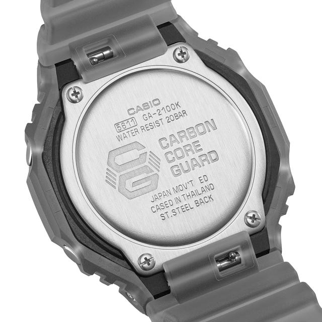 G-SHOCK スモークライト クリーンサーフェスダイヤル GA-2100K-1AJF メンズ 腕時計 電池式 オクタゴン 反転液晶 ブラック 国内正規品 カシオ_7