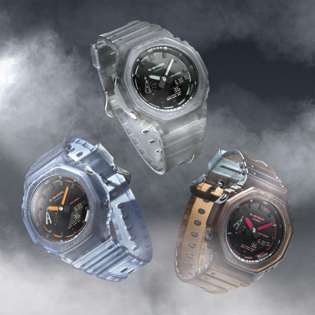 G-SHOCK スモークライト クリーンサーフェスダイヤル GA-2100K-1AJF メンズ 腕時計 電池式 オクタゴン 反転液晶 ブラック 国内正規品 カシオ_13