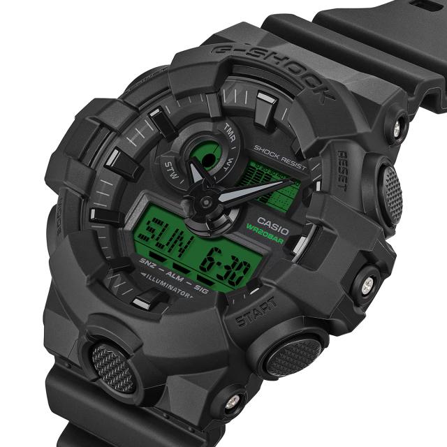G-SHOCK ブラック&エレクトログリーン GA-700BEG-1AJF メンズ 腕時計 電池式 ビッグケース アナデジ カラー液晶 国内正規品 カシオ_5