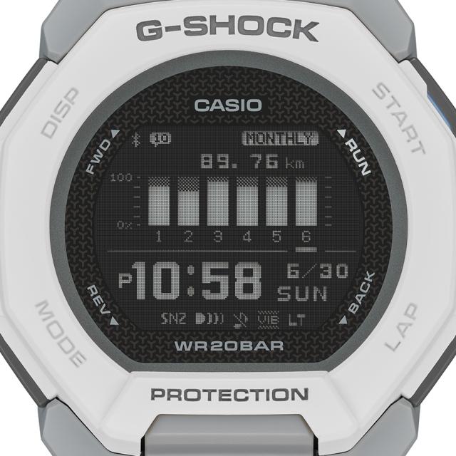 G-SHOCK G-SQUAD GBD-300続きもの GBD-300-7JF メンズ ウオッチ 乾電池式 Bluetooth デジタル 脂ダンス楽隊 白いこと ひっくり返す液晶 国内定まり品 カシオ