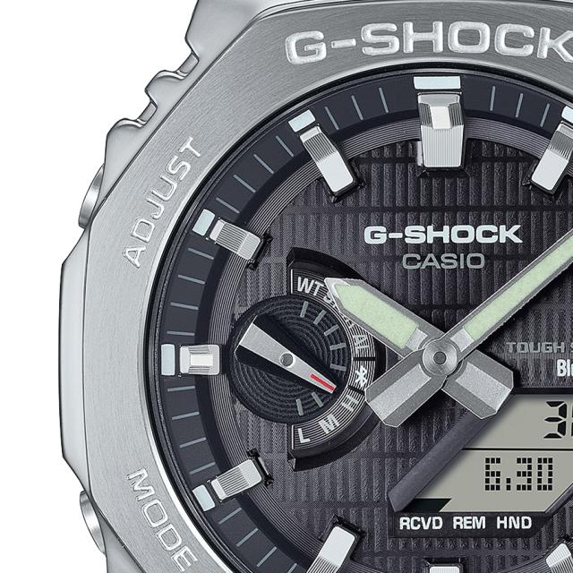 G-SHOCK メタルカバード 2100 GBM-2100-1AJF メンズ 腕時計 ソーラー Bluetooth オクタゴン アナデジ 樹脂バンド ブラック 国内正規品 カシオ_3